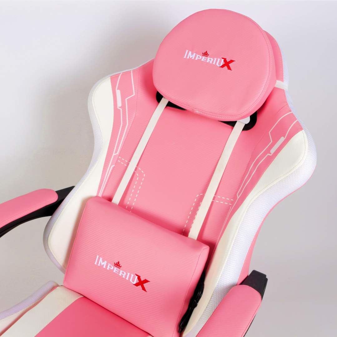 Silla Gamer Rosada con Parlantes + Bluetooth + Luces RGB + Masajes + Reposapies + Reclinables