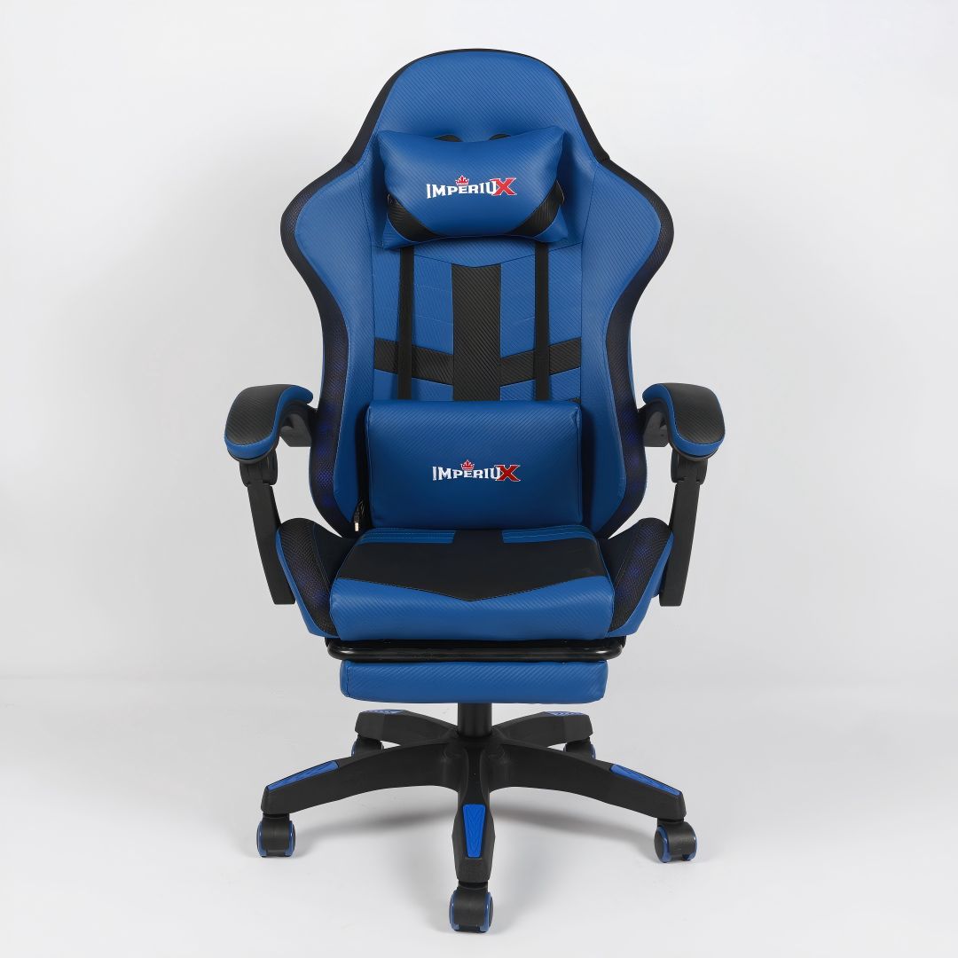 Silla Gamer Ares LED Azul Imperiux | RGB + Masajeador