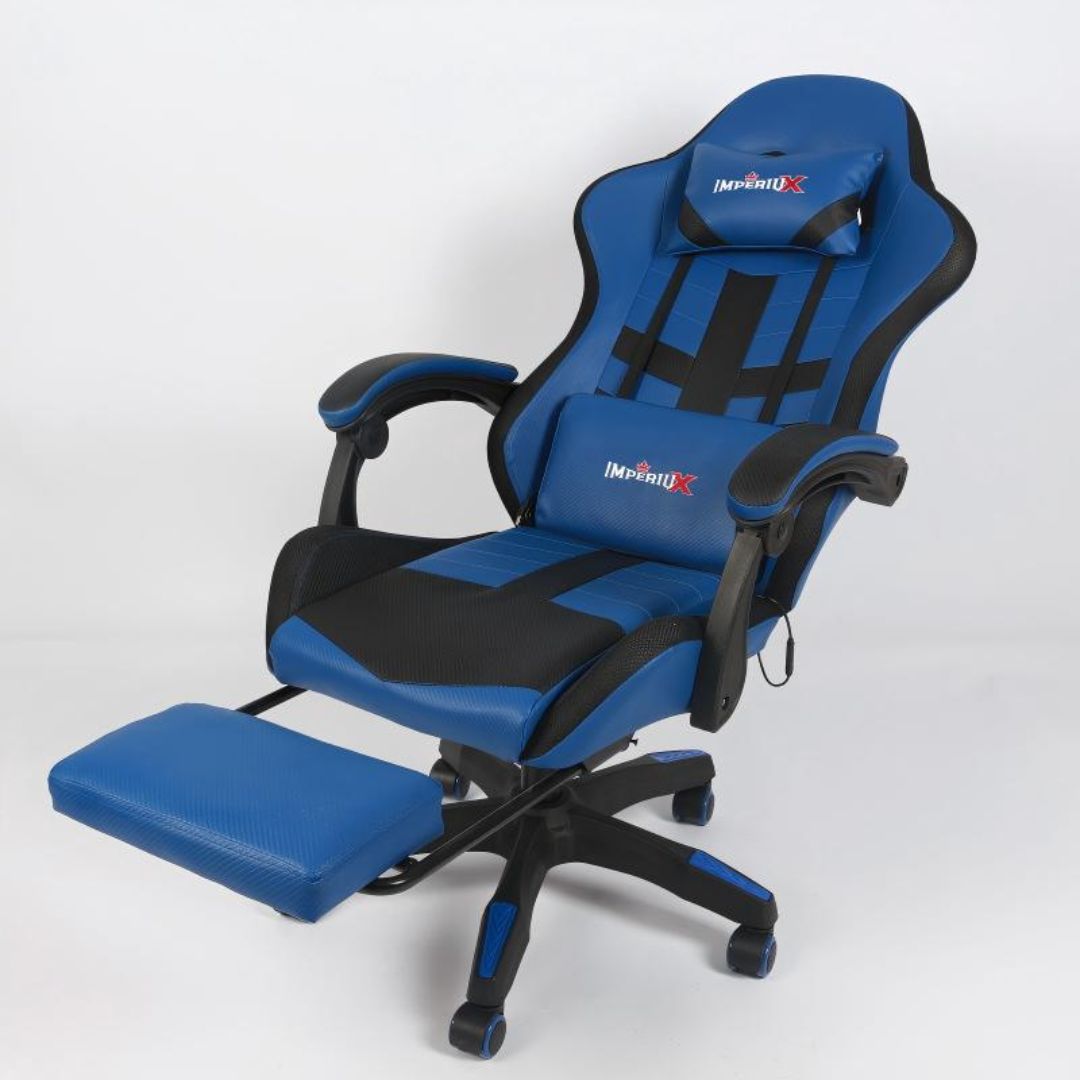 Silla Gamer Ares LED Azul Imperiux | RGB + Masajeador