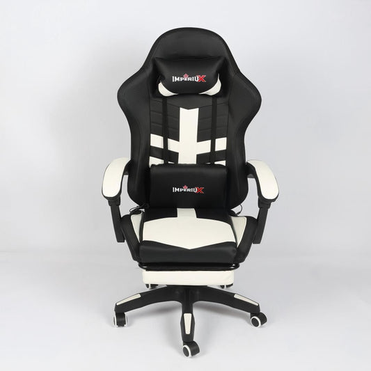 Silla Gamer Ares LED Blanca Imperiux | RGB + Masajeador