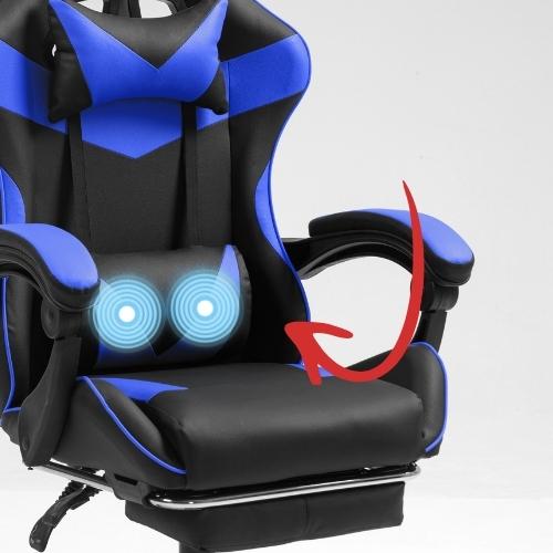 Masajeador USB integrado silla gamer Imperiux azul