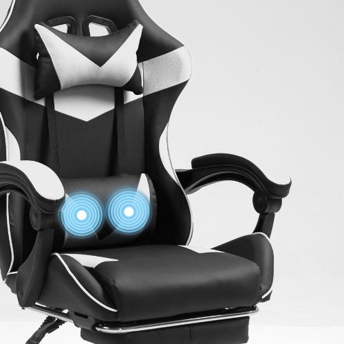 Masajeador USB silla gamer Imperiux blanca detalle