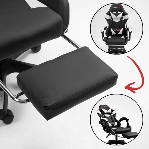 Masajeador USB silla gamer Imperiux blanca detalle