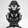 Silla gamer ergonómica Imperiux con masajeador USB color blanco