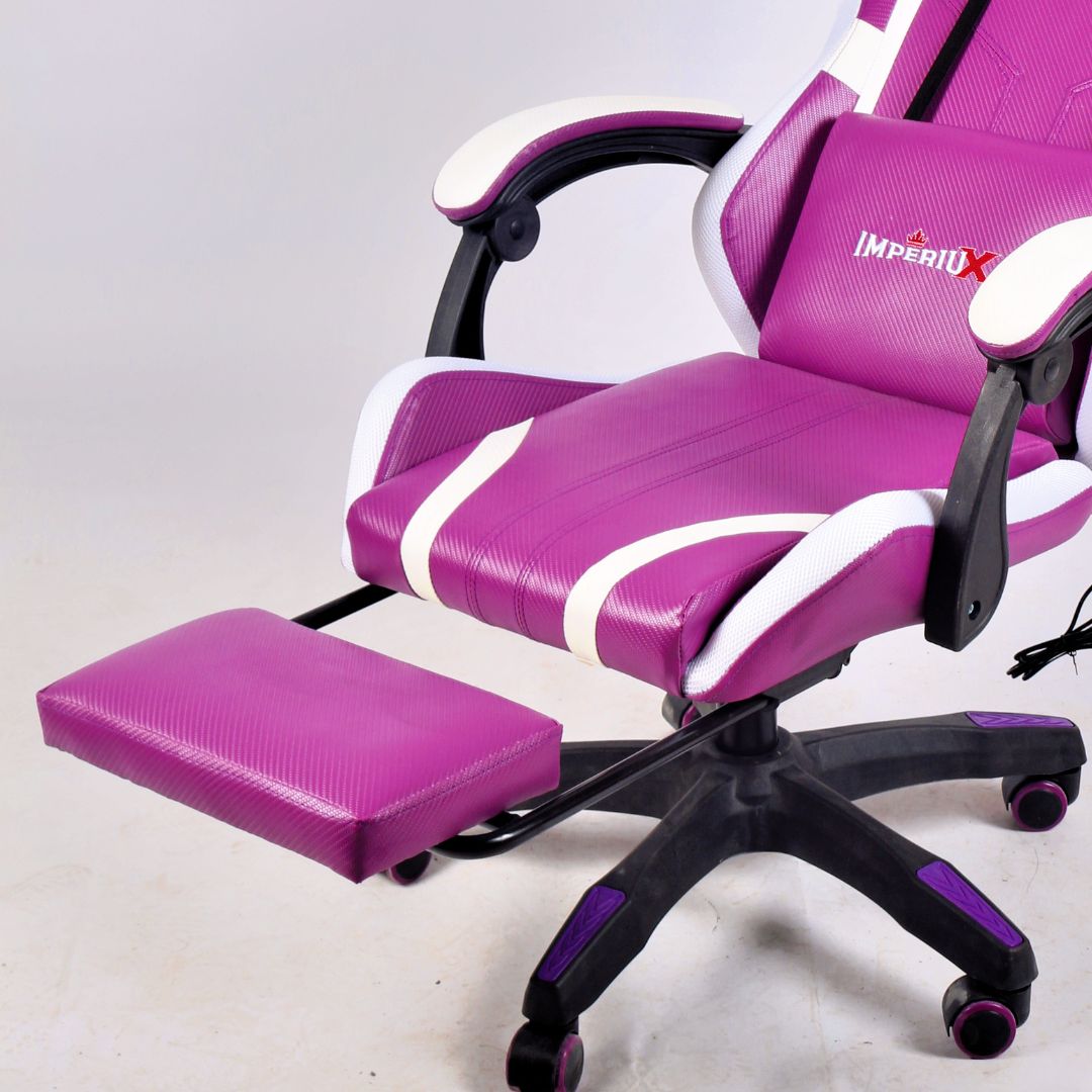 Silla Gamer Spark RGB Morada Imperiux | Bluetooth + Masajeador