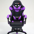 Silla gamer ergonómica Imperiux morada reclinable con masajeador
