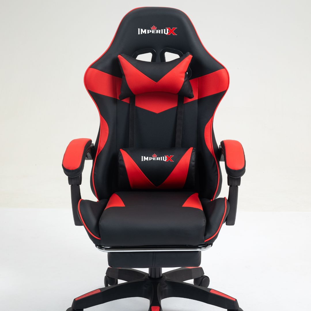 Silla gamer ergonómica Imperiux roja reclinable ergonómica