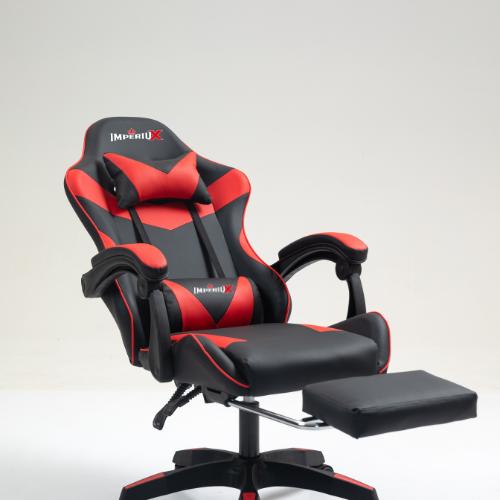 Silla gamer ergonómica Imperiux roja reclinable ergonómica