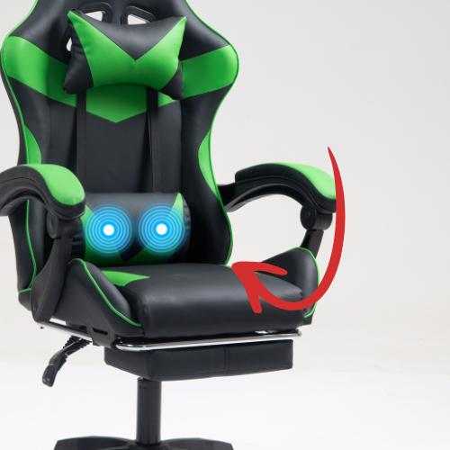 Masajeador USB integrado silla gamer Imperiux verde