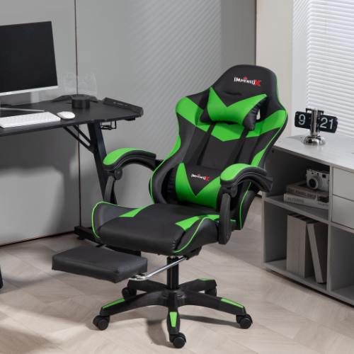 Silla Gamer Imperiux Verde Ergonómica | Masajeador USB