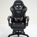 Silla gamer ergonómica Imperiux gris con masajeador y reposapiés