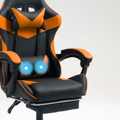 Masajeador USB integrado silla gamer Imperiux naranja