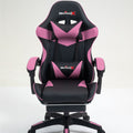 Silla gamer ergonómica Imperiux rosada reclinable con masajeador