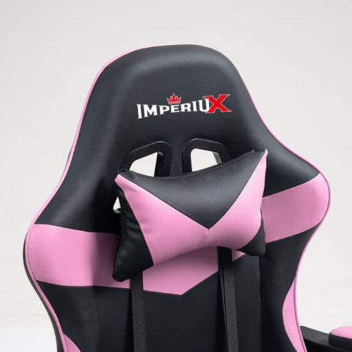 Detalle costuras ergonómicas silla gamer Imperiux
