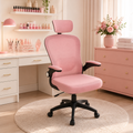 Silla Oficina Office Prime Rosada-Negra Imperiux | Ergonómica Mesh
