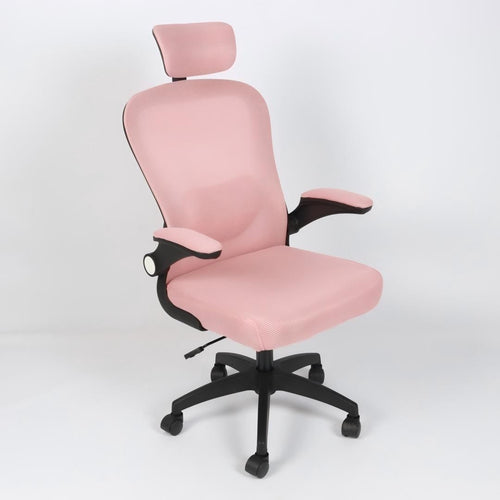 Silla Oficina Office Prime Rosada-Negra Imperiux | Ergonómica Mesh